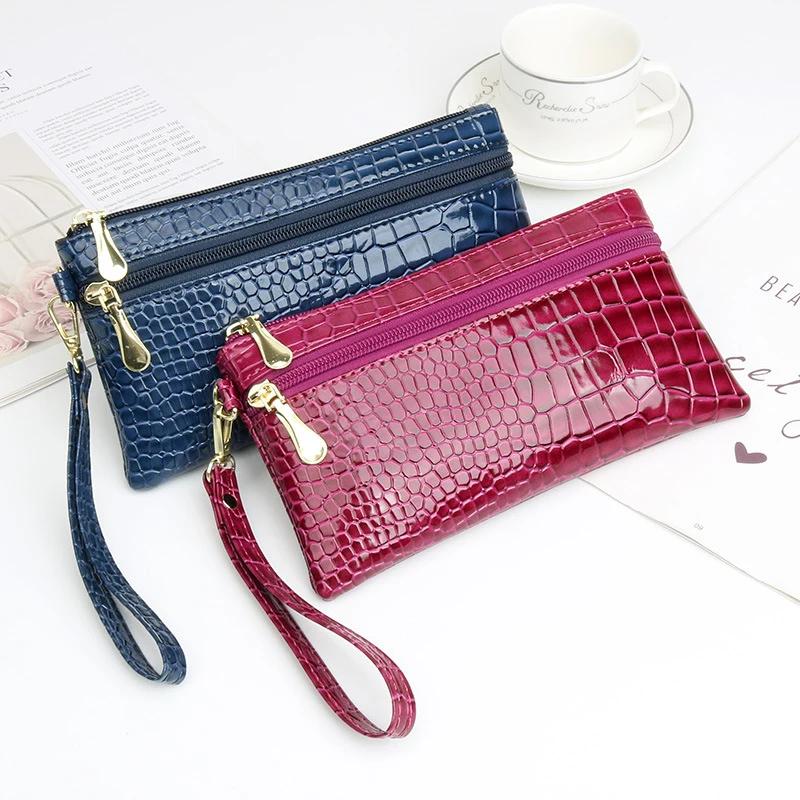 Women's Solid Coin Purse Fashion Small Wrist Bag High-Quality Zipper Closure Handbag For Everyday Use