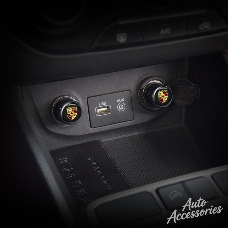 Car Cigarette Lighter Dust Cap Cover Dustproof Decoration Cap For Porsche Cayenne Panamera Macan 911 Taycan Boxster Cayman PajunRT4