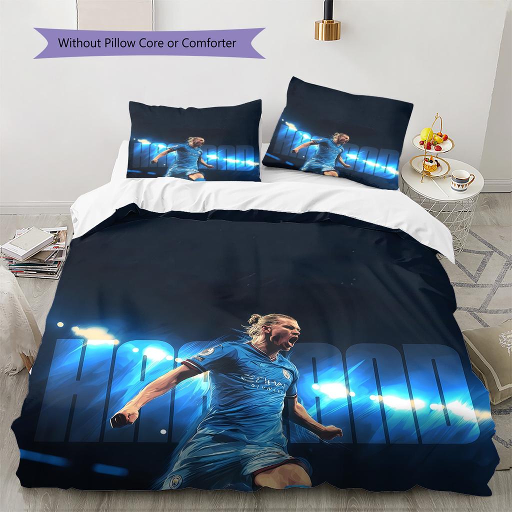 Set Copripiumino Trapuntato Modello Haaland Decorazione per la Casa Regalo (1 * copripiumino + 2 * federe senza imbottitura)