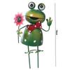Creative 3D Frog Figurine Metal Animal Miniatures Sculpture Garden Decor Frog Statue  Garden