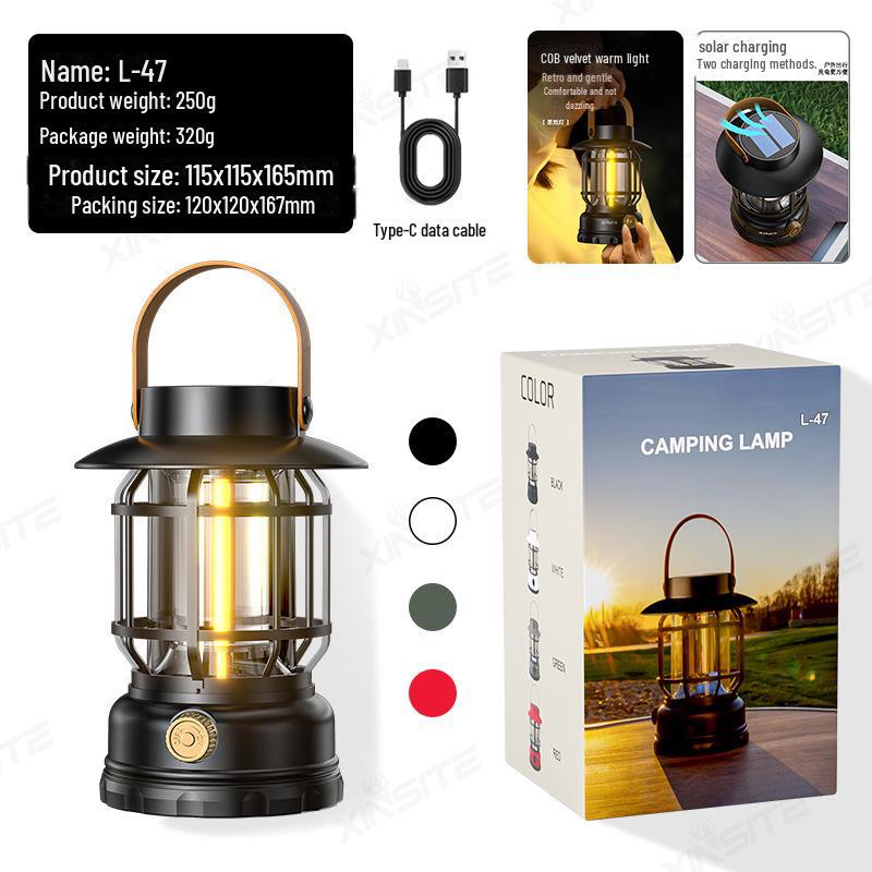 "Hot Sale Multifunctional Waterproof Retro COB Lantern: Portable Outdoor Camping & Household Tent Lamp"