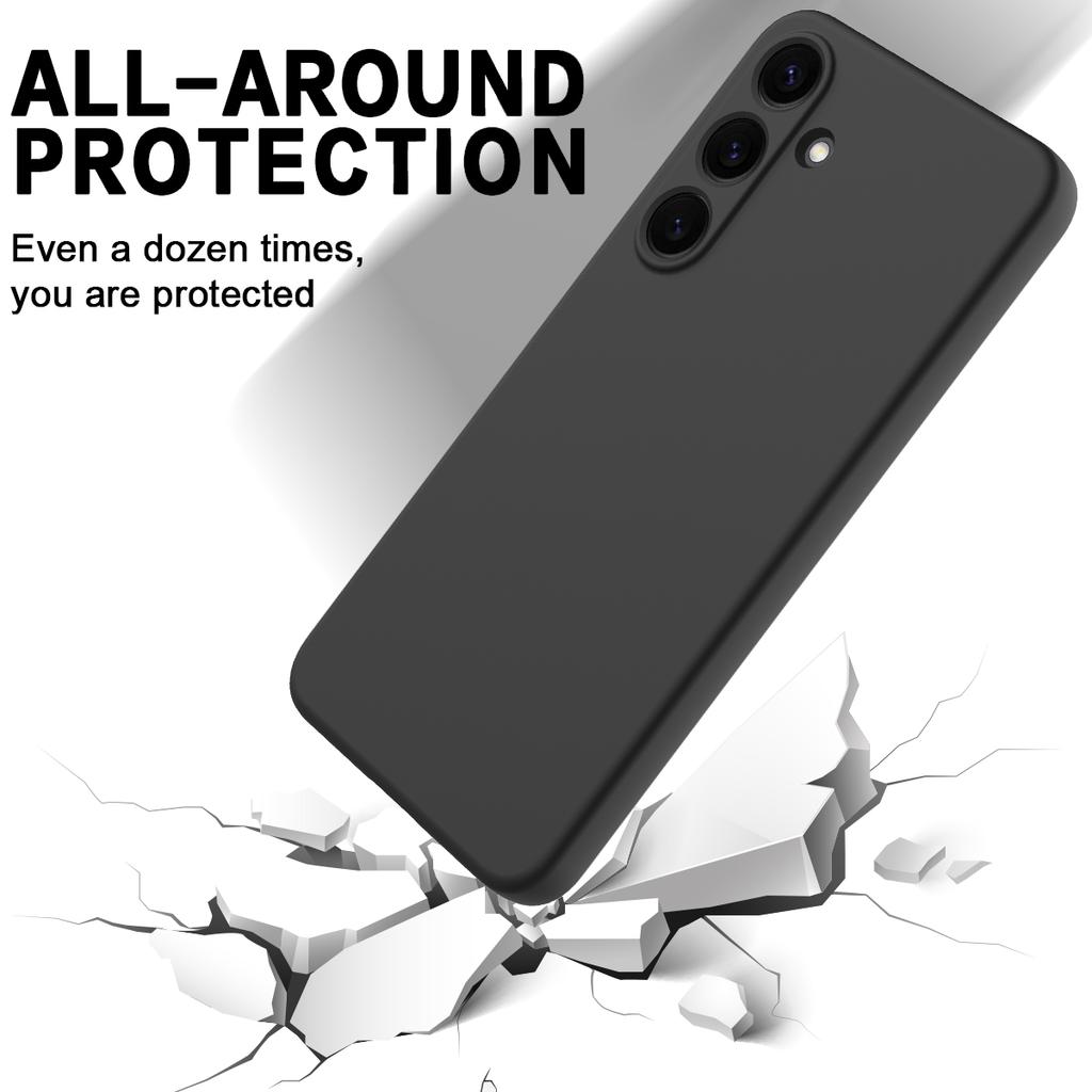 For Samsung Galaxy S25 FE Liquid Silicone Case Phone Back Cover with Hand Strap