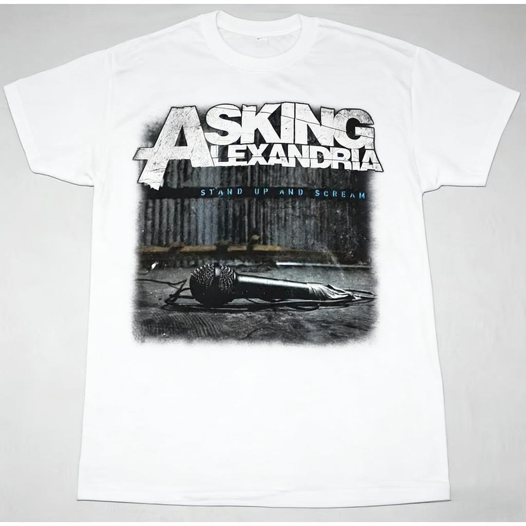 ASKING ALEXANDRIA STAND UP AND Black T Shirt Mens Cotton Tshirt 2026 New Womens TshirtASKING ALEXANDRIA T Shirt