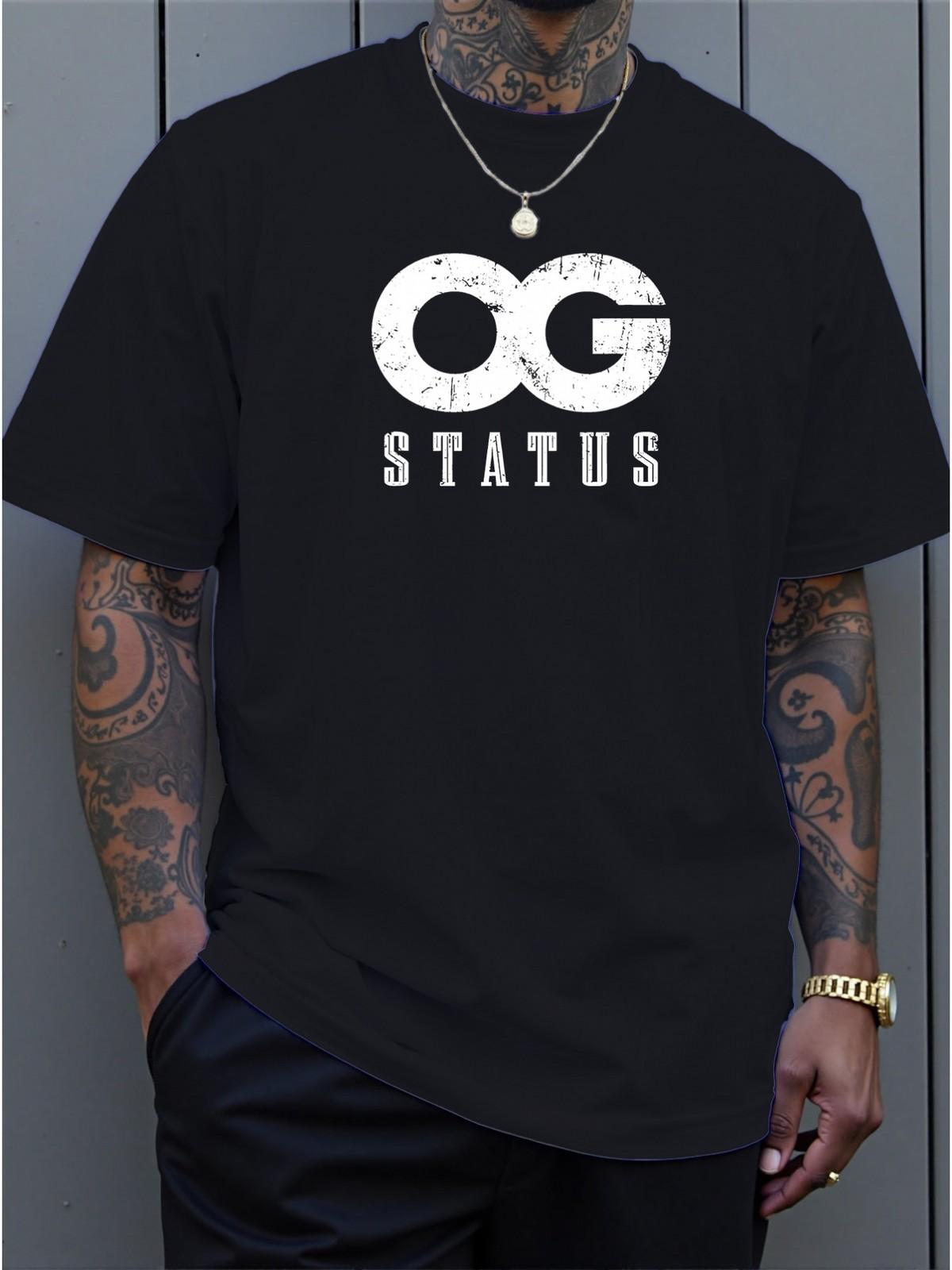 OG Status Shirt Bold Graphic Streetwear Tee S разноцветный