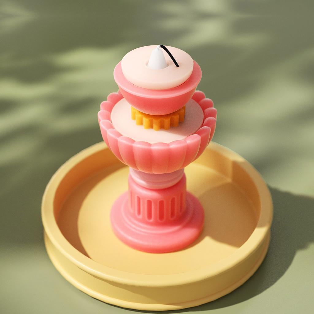 Silicone Candle Molds Crafting Molds Unique Candlestick Moulds Silicone Texture Perfect for Home Decors and Celebration