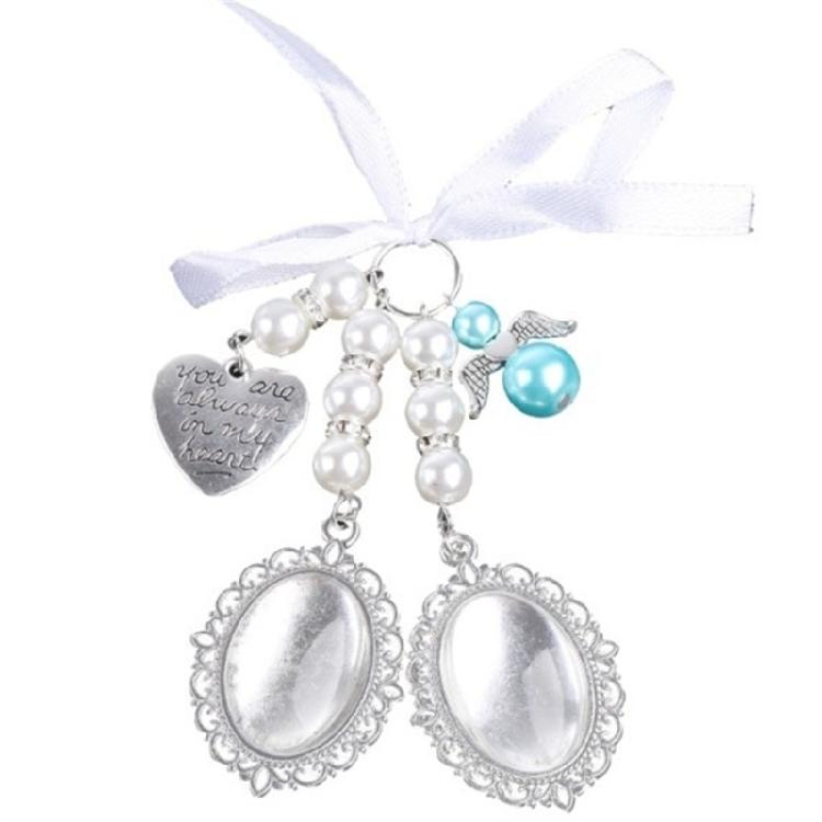 Charme-Broche Aile d'Ange Bleu Quelque Chose de Bleu pour Bouquet de Mariage Boutonnière Charme Photo Broche Cadeaux Souvenir de Mariage