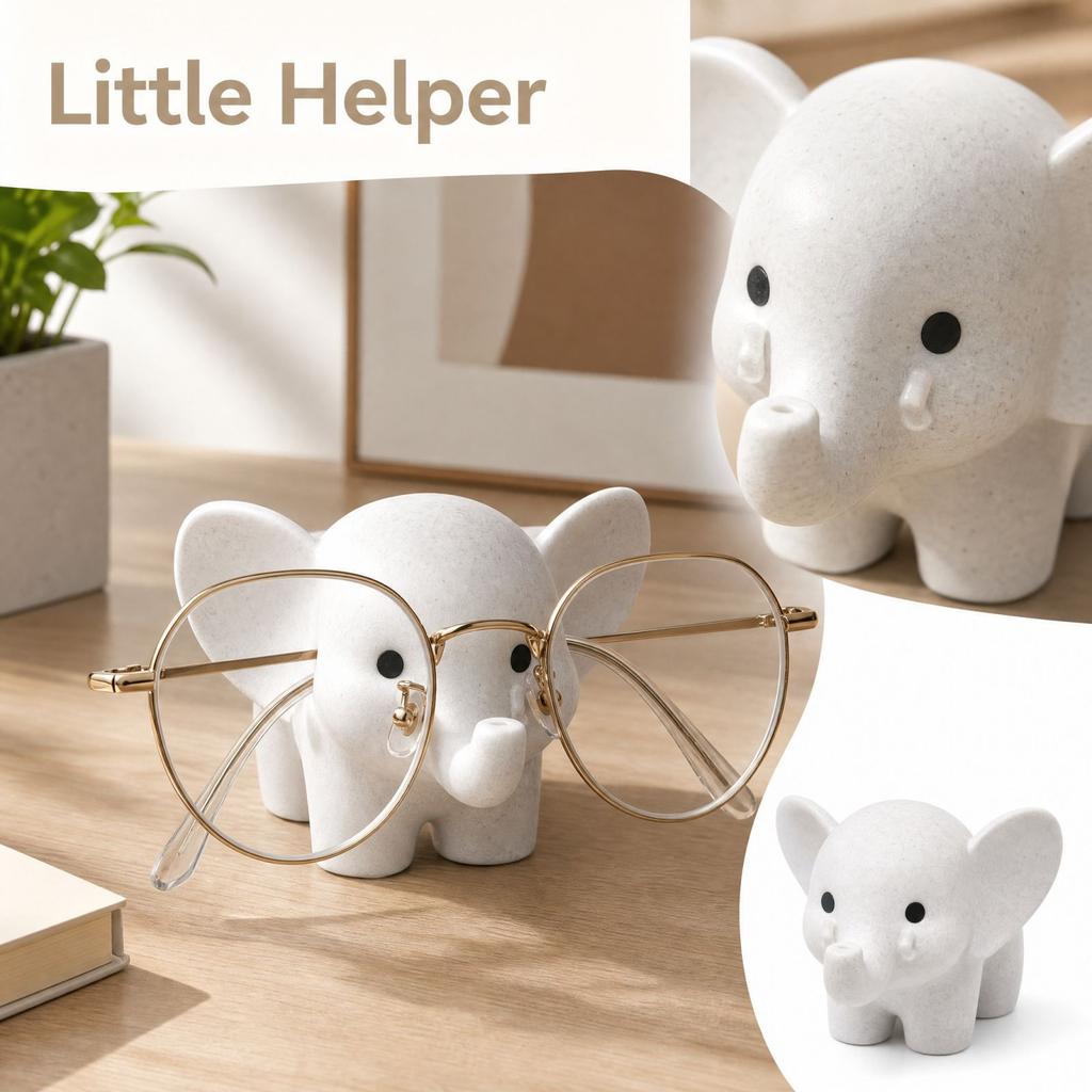 3D Printed Glasses Holder with Texture, Creative Animal Shaped Desk Decor for Eyeglasses and Sunglasses