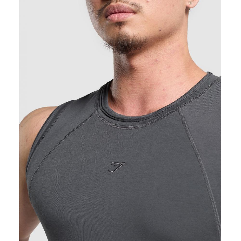 Gymshark Physique Tank Onyx Grey A1b5r Gb7n