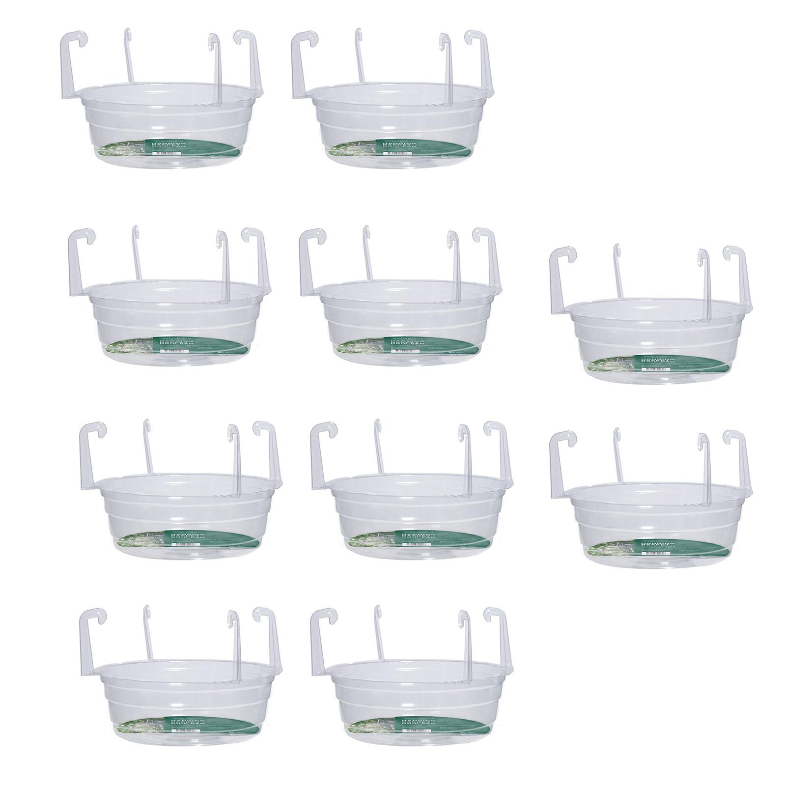 

Pack of 10 Weather Resistant Plastic Hanging Plant Saucers with Hook Water Catchers Trays for Indoor Outdoor Basket Pots 10