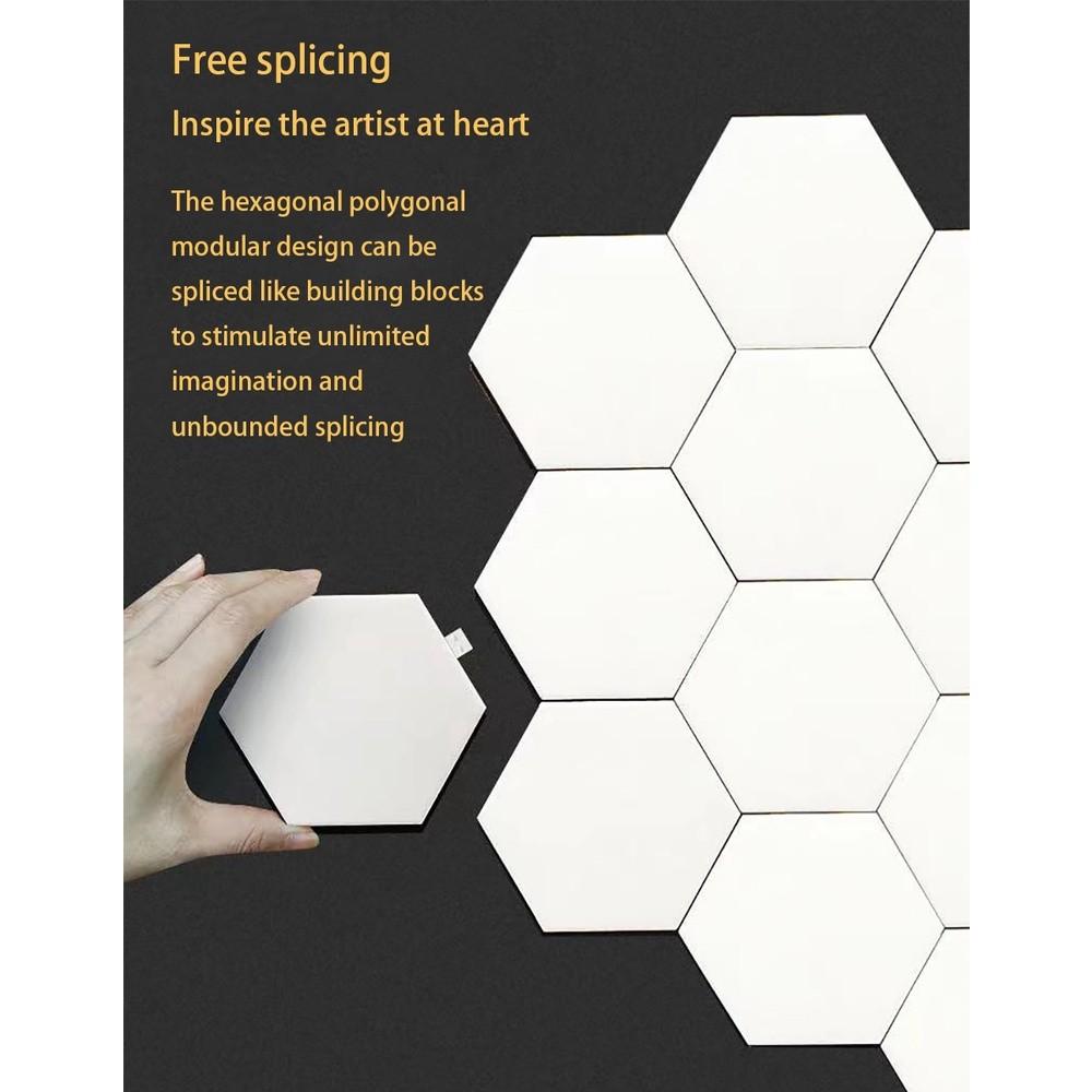 Creative RGB Home Decor Quantum Wall Lamp Honeycomb Module LED Night Light APP Control LED Hexagonal Desk Light