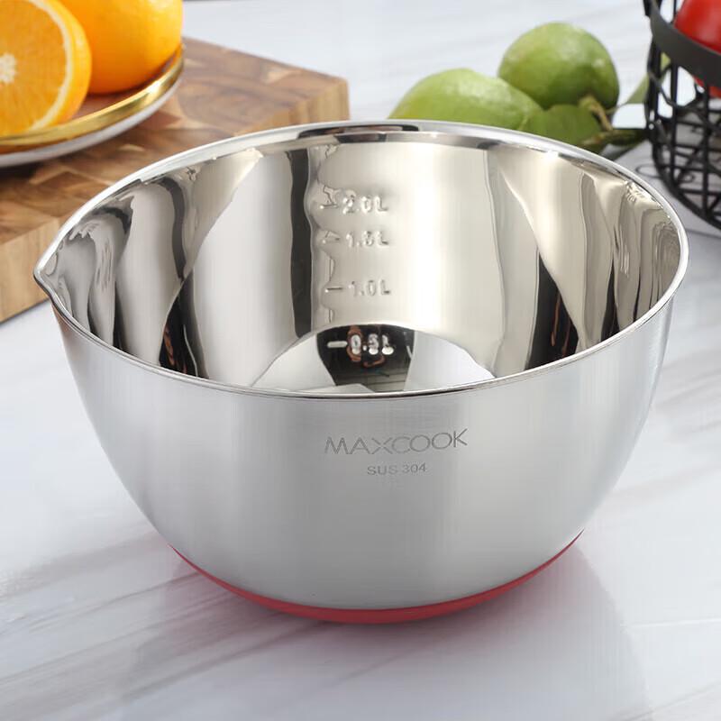 MAXCOOK 304 Stainless Steel Salad Bowl