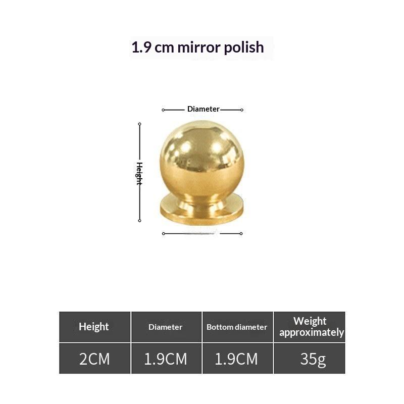 Brass Round Cabinet Knob Single Hole Solid Drawer Pull Matte Antique Bronze Multi Size Knob For Furniture Wardrobe Cupboard