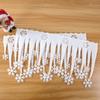 2pcs/lot Christmas White Snowflake Artifical Snow Ice Strip Xmas Decoration Ornament Pendants Festival Party Window Decoration