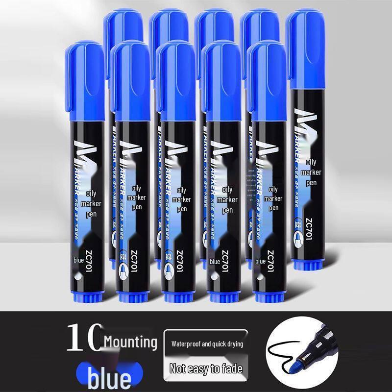 Waterproof Quick-Dry Oil-Based Broad Tip Marking Pen for Express Logistics