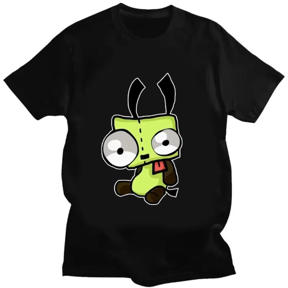 Invader Zim Graphic Tshirt Kawaii Zim Image Cute Print Cartoon T Shirt Men Women Retro Shir Fashion Tee Creativity Short-sleev