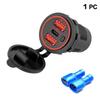 High Power 12V Quad Port USB Charger Socket With Button Switch 96W Dual USB C Outlet Fast Charging For Car RV Marine Vehicles