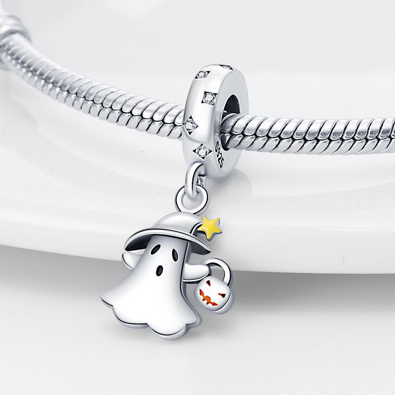 Orstarry Copper Halloween Ghost Beads Original Pendants Bracelet Charm Jewelry Party Diy Trendy Gifts