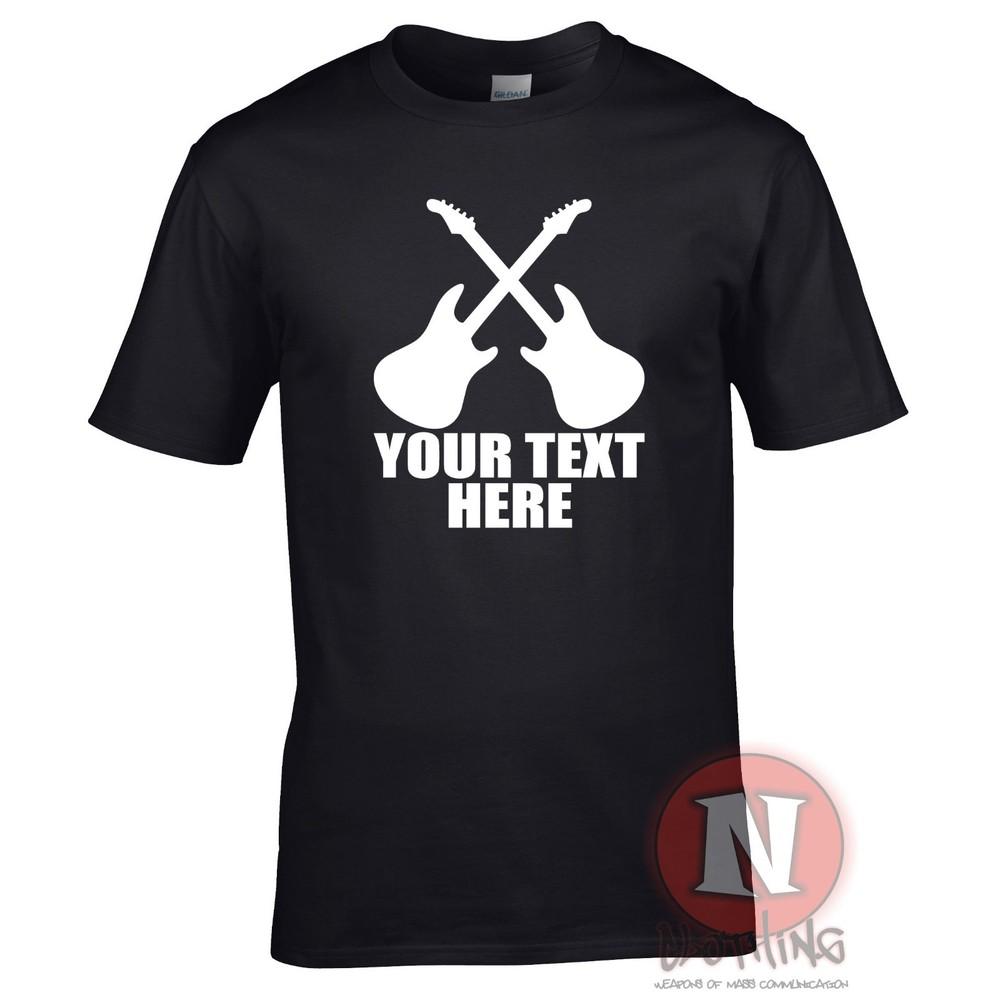 

Camiseta Personalizada De Festival De Concierto De Banda De Guitarra Cruzada L