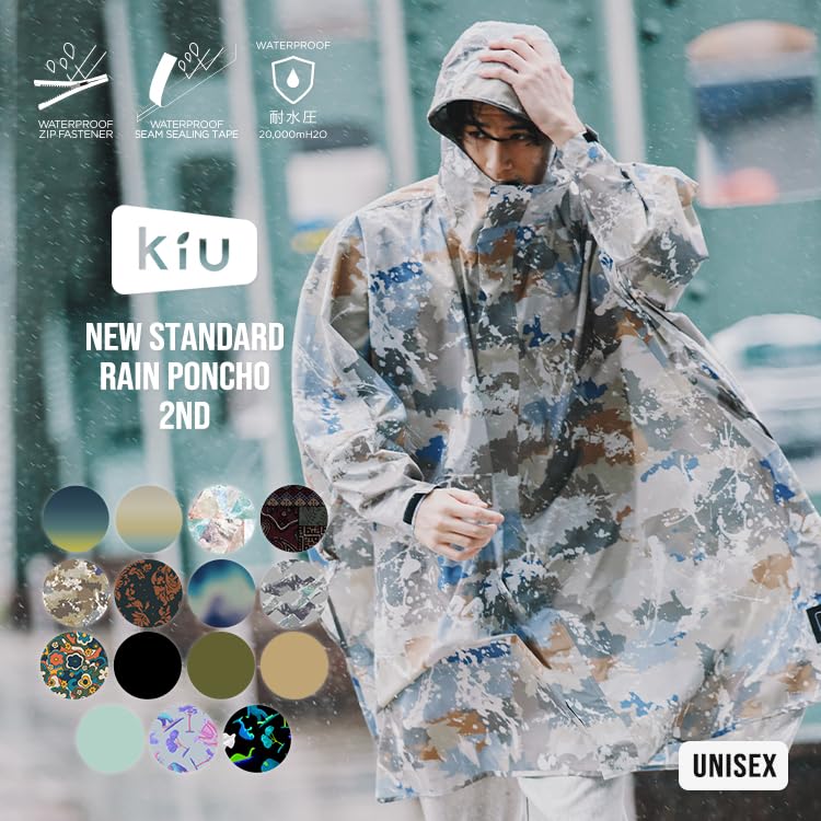 Standard Rain Poncho 2ND STANDARD RAIN PONCHO 2ND Water Water Heavy Rain Rain Heavy Rainy Sleeve Rain Rain Rain With Storage Commuting to Gradient