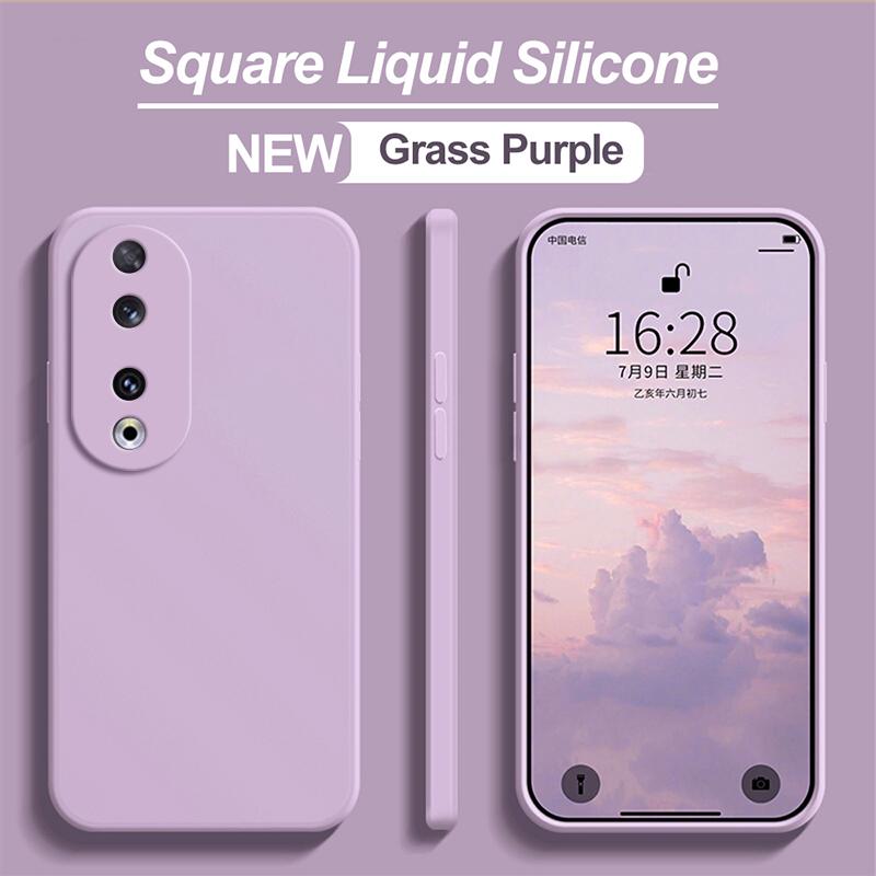 

Чехол для Honor 90 Pro Honor90 Pro, квадратный, жидкий, силиконовый, мягкий чехол для Honor 90 Pro Honor90 90Pro 5G, противоударный чехол для телефона Honor 90