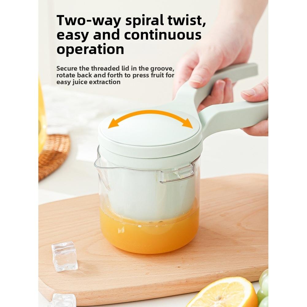 Manual Citrus Juicer with Spiral Press Mechanism for Efficient For Lemon Orange Juice Extraction and Easy Cleaning