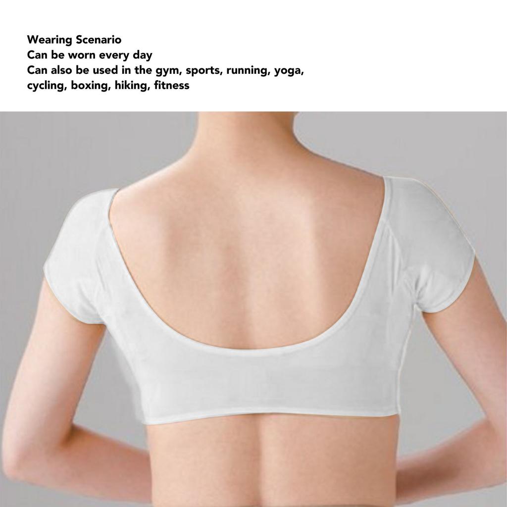 Underarm Sweat Vest Breathable Soft Quick Drying Armpit Sweat Pads Shirt for Women Girls Ladies White L