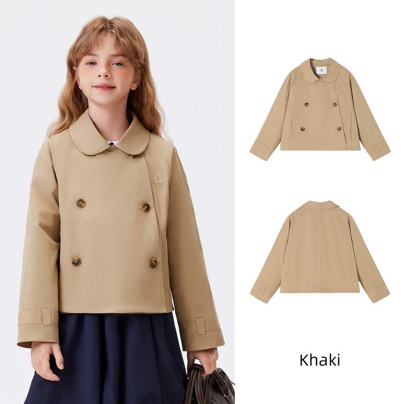 Navigare Italian Small Sailboat Kidsren s Windbreaker Jacket 2026 Spring New Style Girls  Short Top Cardigan Nvg Spring Call 2 - Khaki 130