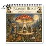 Thick Paper Monthly Organizer 2027 Brambly Hedge Wall Calendar, 12 Month Hanging Planner with Vintage Coated Display Forest Mouse Mushroom Watercolor