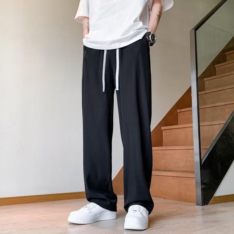 Casual pants men's summer new suit pants American trend loose straight trousers versatile casual sports men's pants