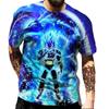 New Dragon Ball Theme Men's Top Fashion Cartoon Cool Children's T-shirt 3D Boys' Short Sleeve Street Summer