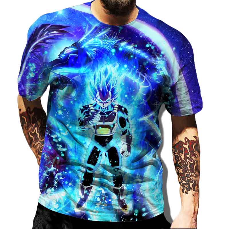 New Dragon Ball Theme Men's Top Fashion Cartoon Cool Children's T-shirt 3D Boys' Short Sleeve Street Summer