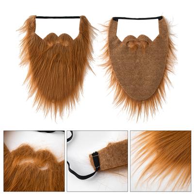 Halloween Fake Beard Funny Fake Mustaches Costume Whisker Facial Hair Disguise Accessories with Adjustable Elastic Rope