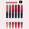 Fischschuppen Lipgloss Sechs Diamanten Perlglanz Nude Farbe Magischer Lipgloss Wasserdicht und Nicht Leicht Abzufallen Make-up Lippenstift Set