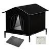 Outdoor Cat House with Elevated Feet &Insulated Foam,Outer Waterproof Oxford Cloth,for Winter Environment for Small Dogs Kittens