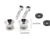 16PCS Black+Silver Guitar Strap Lock Pins Metal Material Universal Guitar Strap Pins  For Guitar