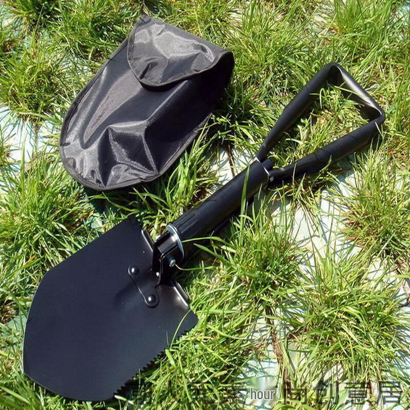 Brangdy Large Black Folding Camping Shovel