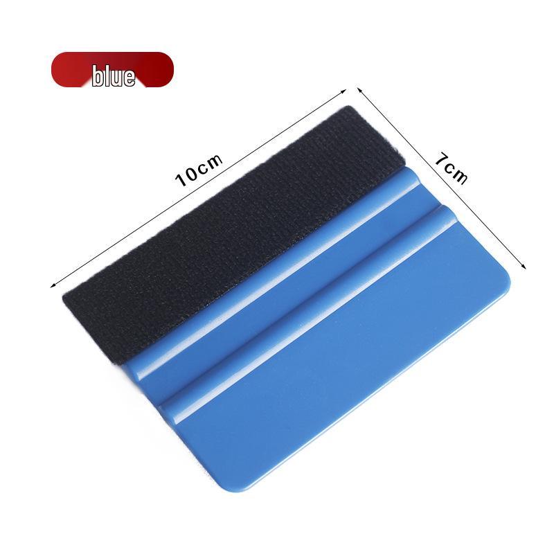 Thickened Fiber Suede Transparent Film Scraper for Car Body Color Change, Double-Sided Square Tool