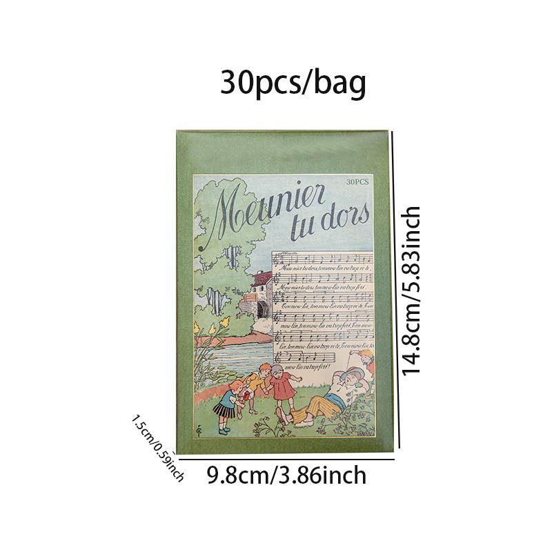 

30 шт./коробка Серия книг сказок Коробка Открытки Ретро Стиль книги сказок Ретро Текст Мультяшный Сувенир для путешествий Поздравительная открытка зелёный