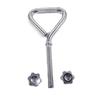 Adjustable Electroplated Kettlebell Handle - Men's Glute Training Dumbbell with 2.5 Small Hole Grip.