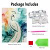 Elegant Peacock Pearl Kit 5D DIY Round Rhinestone Art for Adults Relaxing Handmade Wall Decor Holiday Gift Frameless