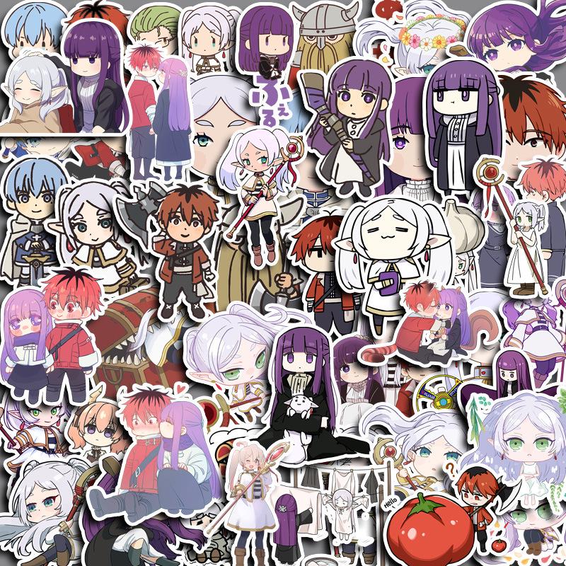 Frieren’s Journey: 50 Waterproof Korean Cartoon Stickers