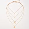 Women Fashion Multilayered Moon-circle Lady Pendant Delicate Fine Craft Ornaments
