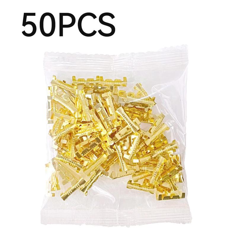 50Pcs Docking Connector Line Pressing Button Quick Connect Terminal Wiring Steel