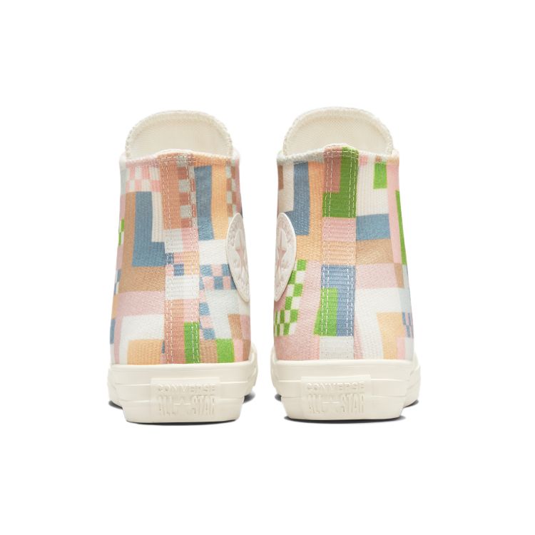 Converse Chuck Taylor All Star High Crafted Abstract Stripes Women Sneakers Multi-Color Egret Pink-Clay 572702C