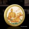 Moneta Commemorativa e Spilla Rilievo Pagoda di Legno di Yingxian - Regalo Turistico Culturale dal Sito Panoramico di Henan