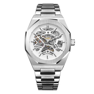 BOLYTE Men's Skeleton Mechanical Watch – Automatic Open Heart Design with Stainless Steel Band – Premium Skeleton Watch for Casual and Formal