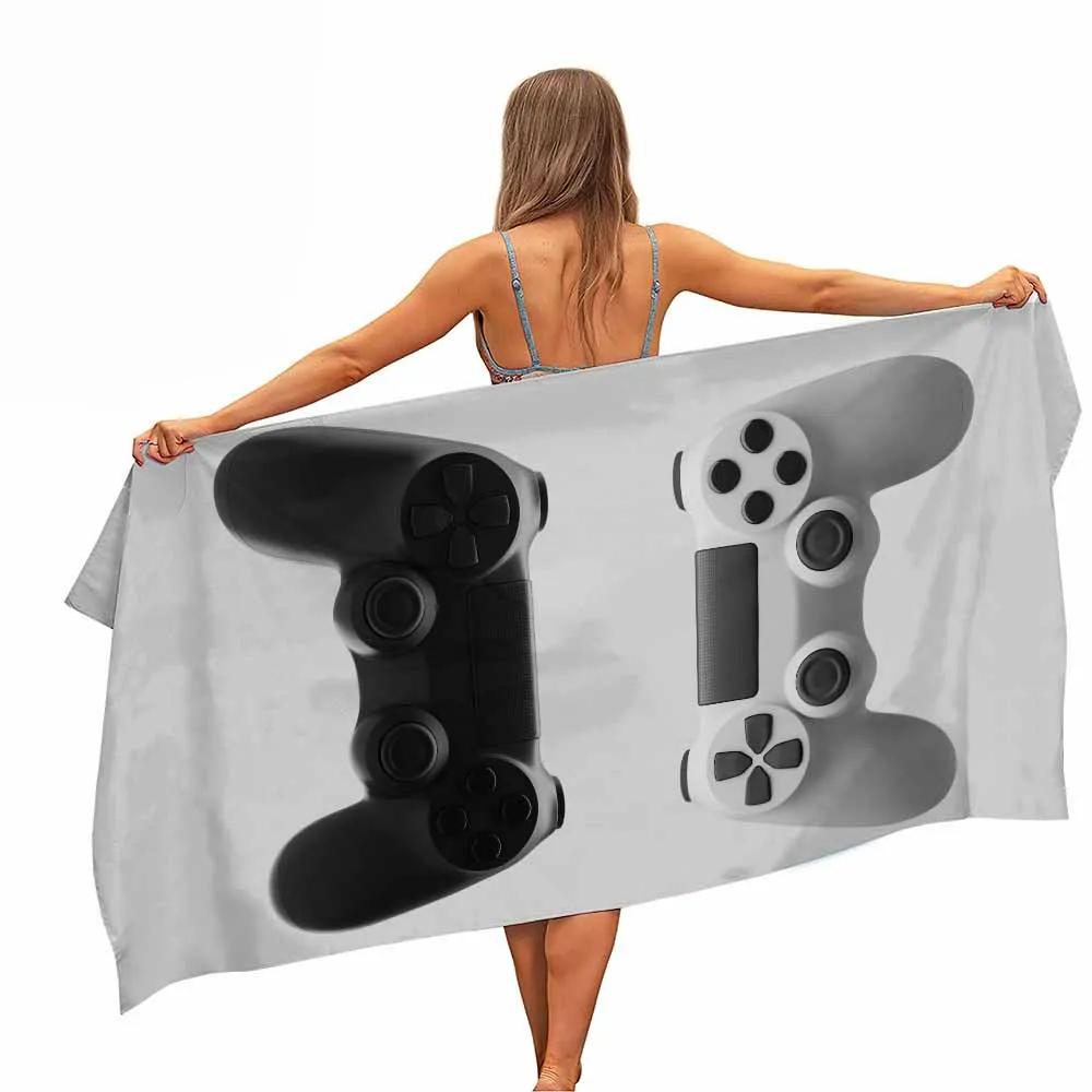 Game Handle Microfiber Beach Towel Portable Quick Fast Dry Sand Outdoor Travel Swim Blanket Thin Home Decoration Boys Girls Gift
