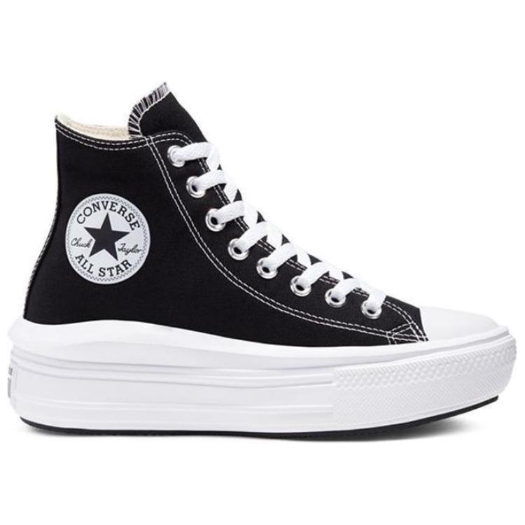 New Converse Chuck Taylor All Star Move Hi Black Women's 568497C