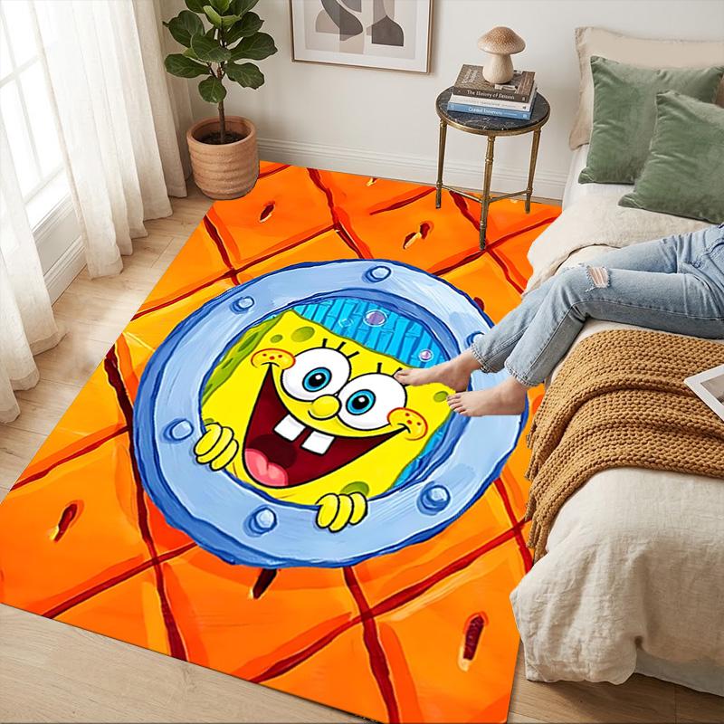 Spongebob Window Living Room Nonslip Area Rug Soft Carpet For Bedroom Game Playroom Sofa Office Home Decor Doormat Christmas Gift C92224