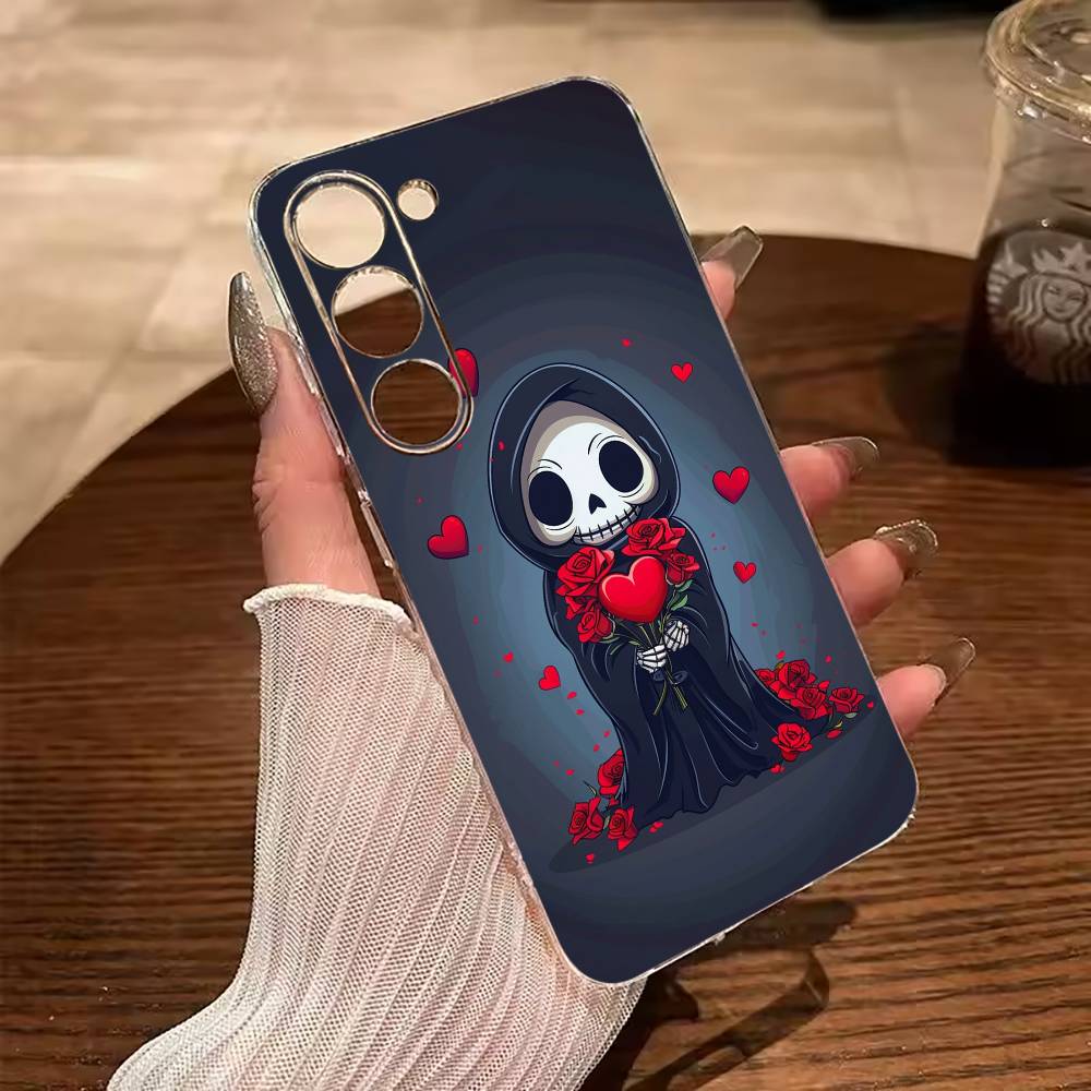 S-Santa -M-Muerte P-print Phone Case For Samsung Galaxy A71,A70,A52,A51,A40,A30 Transparent Cover